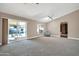 Living area with sliding glass doors opening onto a patio and pool at 14949 W Robson Cir, Goodyear, AZ 85395