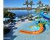 Resort-style pool with water features and a playground at 17574 W Cardinal Dr, Goodyear, AZ 85338