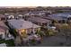 Aerial view of home showcasing backyard patio and fire pit at 17848 E Stocking Trl, Rio Verde, AZ 85263