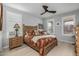 Guest bedroom with a comfortable bed and light wood floors at 17848 E Stocking Trl, Rio Verde, AZ 85263