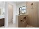 Spa-like bathroom with walk-in shower and natural light at 19910 N 84Th St, Scottsdale, AZ 85255