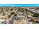Aerial shot of a residence featuring a backyard pool in a community near transportation routes at 2037 E Riviera Dr, Tempe, AZ 85282