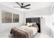 Bedroom with a double bed and ceiling fan at 2037 E Riviera Dr, Tempe, AZ 85282