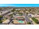 Aerial view of the neighborhood with a house with a pool and easy highway access at 2037 E Riviera Dr, Tempe, AZ 85282