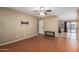 Living room with view into kitchen and pool area at 2331 W Onza Ave, Mesa, AZ 85202