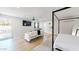 Open concept bedroom and living area with direct backyard access at 3714 E Amelia Ave, Phoenix, AZ 85018
