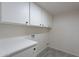 Bright laundry room with white cabinets and gray floor at 4914 E Lake Point Cir, Phoenix, AZ 85044