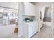 Stylish bathroom with a modern vanity and patterned tile at 4928 W Capistrano Ave, Laveen, AZ 85339