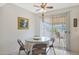 Casual dining area with sliding glass doors to the patio at 10737 W Hutton Dr, Sun City, AZ 85351