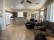 Kitchen features an island, ample cabinetry, and modern appliances at 14226 W Via Montoya --, Sun City West, AZ 85375