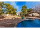 Inviting pool and spa area with flagstone patio at 15806 N 45Th Pl, Phoenix, AZ 85032