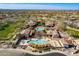 Aerial view of community pool and surrounding landscape at 17353 N 99Th St, Scottsdale, AZ 85255