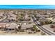 Aerial view showing homes and landscape at 17802 N Bridle Ln, Surprise, AZ 85374