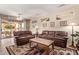 Relaxing living room with leather couches and access to patio at 17802 N Bridle Ln, Surprise, AZ 85374