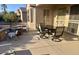 Patio furniture and fire pit for outdoor entertaining at 18328 N Avalon Ln, Surprise, AZ 85374