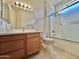 Guest bathroom with shower/tub combo and single vanity at 18328 N Avalon Ln, Surprise, AZ 85374