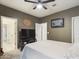 Bedroom with gray walls, ceiling fan, and carpet at 2022 W Briana Way, San Tan Valley, AZ 85144