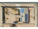 Aerial view of a house with solar panels and a large backyard at 203 E Beech Ave, Casa Grande, AZ 85122