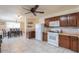 Open kitchen with a view into the dining area at 203 E Beech Ave, Casa Grande, AZ 85122