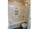 Bathroom with shower/tub combo and updated toilet at 205 N 74Th St # 205, Mesa, AZ 85207