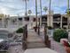 Wooden footbridge over a charming water feature at 205 N 74Th St # 205, Mesa, AZ 85207