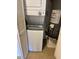 Stackable washer and dryer in laundry closet at 205 N 74Th St # 205, Mesa, AZ 85207