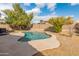 Stunning kidney shaped pool in a spacious backyard at 20967 N 96Th Ln, Peoria, AZ 85382