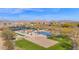 Aerial view of community park with basketball, tennis, and volleyball courts at 2227 W Calle Del Sol --, Phoenix, AZ 85085