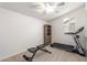 Home gym with treadmill and weight bench at 2485 S Quaintance St, Gilbert, AZ 85295