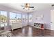 bedroom with wood floors and large window at 2822 E Clifton Ct, Gilbert, AZ 85295