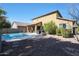 Spacious backyard with pool and patio area at 3501 E Apricot Ln, Gilbert, AZ 85298