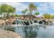 The Bridges at Gilbert community waterfall and water feature at 3501 E Apricot Ln, Gilbert, AZ 85298