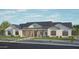 Inviting home features a light stone facade, dark roof, and a cozy front porch with wooden support beams at 3972 E Hash Knife Draw Rd # P, San Tan Valley, AZ 85140