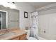 Bathroom with a shower/tub combo and granite vanity at 4741 S Desert Dawn Dr, Gold Canyon, AZ 85118