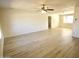 Bright living room with hardwood floors and ceiling fan at 4901 W Cheery Lynn Rd, Phoenix, AZ 85031