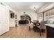 Open-concept kitchen and dining area offers tile floors and seamless flow for entertaining at 6422 W Garden Dr, Glendale, AZ 85304