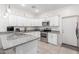 Modern kitchen with white cabinets, granite countertops, and stainless steel appliances at 7820 E Baseline Rd # 103, Mesa, AZ 85209