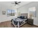 Secondary bedroom with wood floors and mountain views at 7917 S 32Nd Ter, Phoenix, AZ 85042