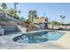 Inviting kidney-shaped pool with ample surrounding patio space at 925 W Fairway Dr, Mesa, AZ 85201