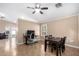 Dining area with a table and chairs, adjacent to a home office at 10506 W Pasadena Ave, Glendale, AZ 85307