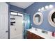 Bathroom with shower/tub combo and double vanity at 234 N Seymour --, Mesa, AZ 85207