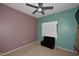 Bedroom with two-tone walls and window coverings at 234 N Seymour --, Mesa, AZ 85207