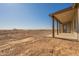 Covered patio with stunning desert views at 2383 E Cana Ln, Casa Grande, AZ 85194