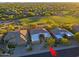 Aerial view of a house and neighborhood at 33448 N 69Th Pl, Scottsdale, AZ 85266