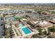 Aerial view of the entire community including the tennis courts and the waterpark at 3374 E Virgil Dr, Gilbert, AZ 85298