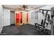 Bright exercise room with workout equipment and a sauna at 3374 E Virgil Dr, Gilbert, AZ 85298