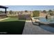 Luxury pool and hot tub with artificial turf at 3374 E Virgil Dr, Gilbert, AZ 85298