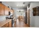 Kitchen boasts stainless steel appliances and wood cabinets at 3471 E Powell Way, Gilbert, AZ 85298