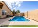 Relaxing rectangular pool with a view of the backyard at 3640 W Melinda Ln, Glendale, AZ 85308