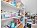 Well-organized pantry with ample shelving for storage at 42424 N Gavilan Peak Pkwy # 47102, Anthem, AZ 85086